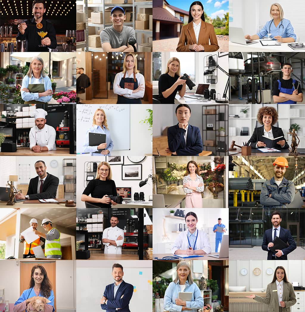 Diverse small business owners