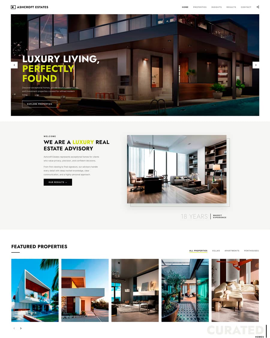 Real Estate Website website template