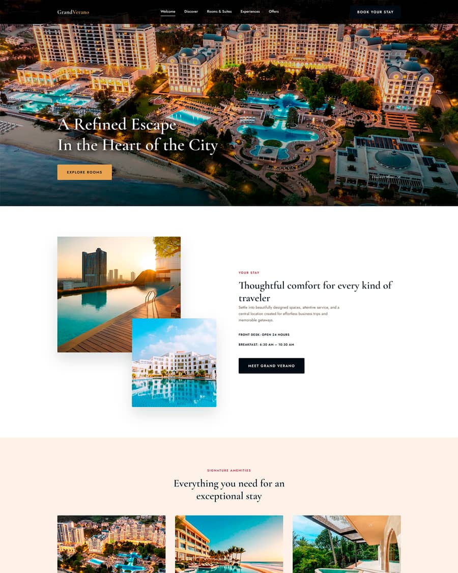 Resort Hotel Website website template