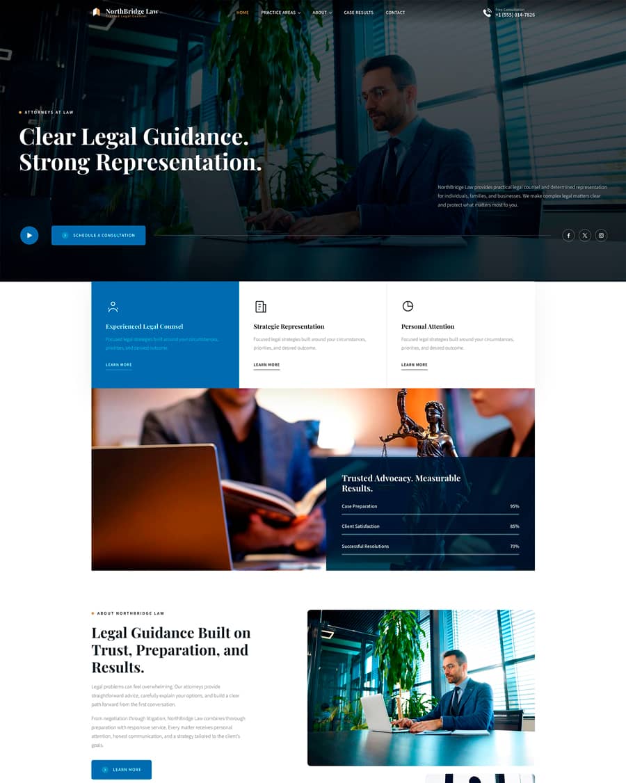 Law Firm Website website template
