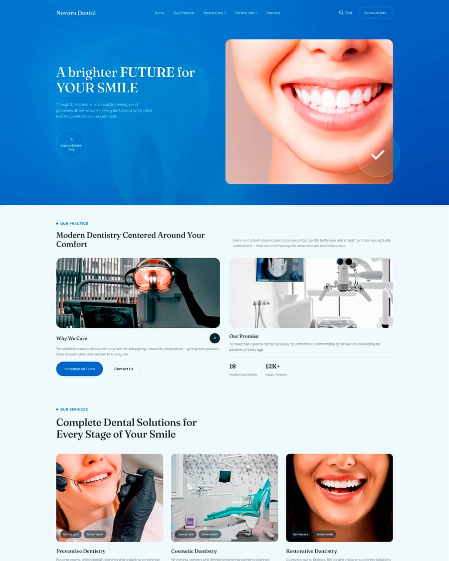 Dental Clinic Website website template