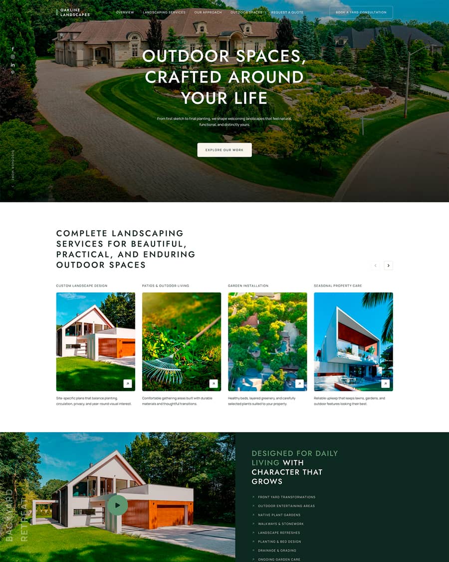 Landscaping Website website template