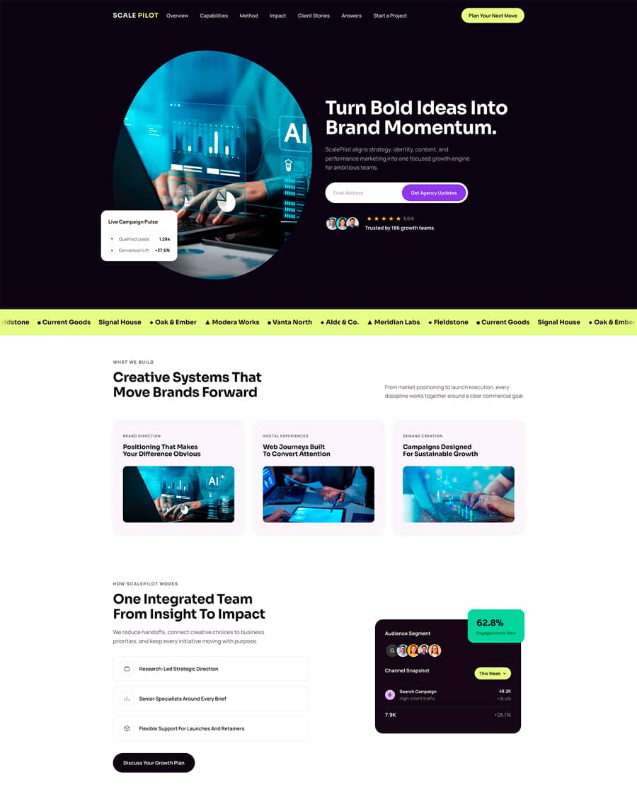 Digital Agency Website website template