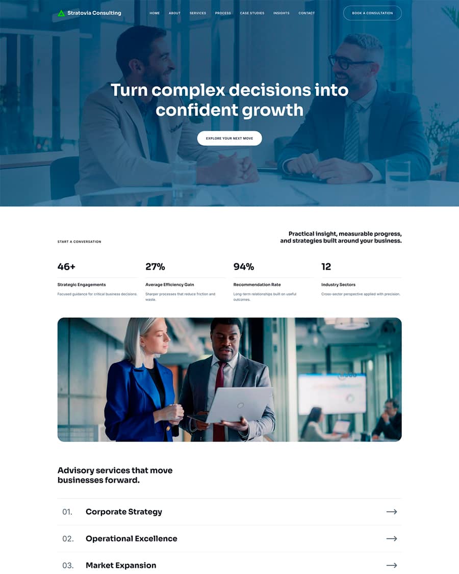 Consulting Website website template