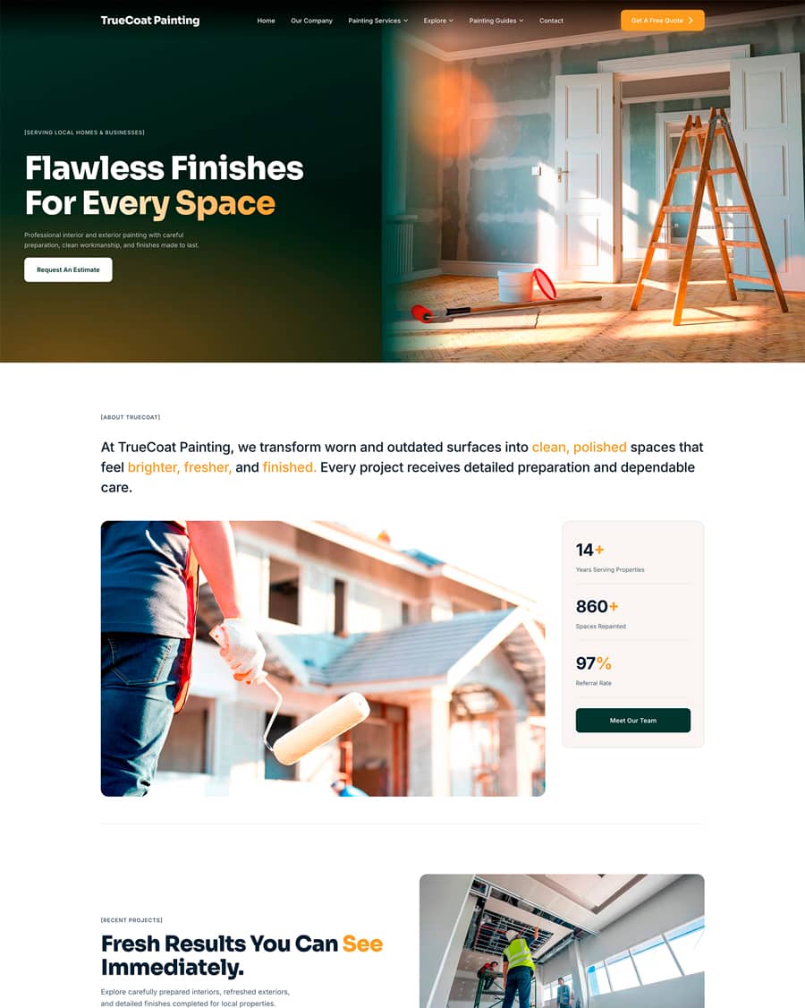 Painting Website website template